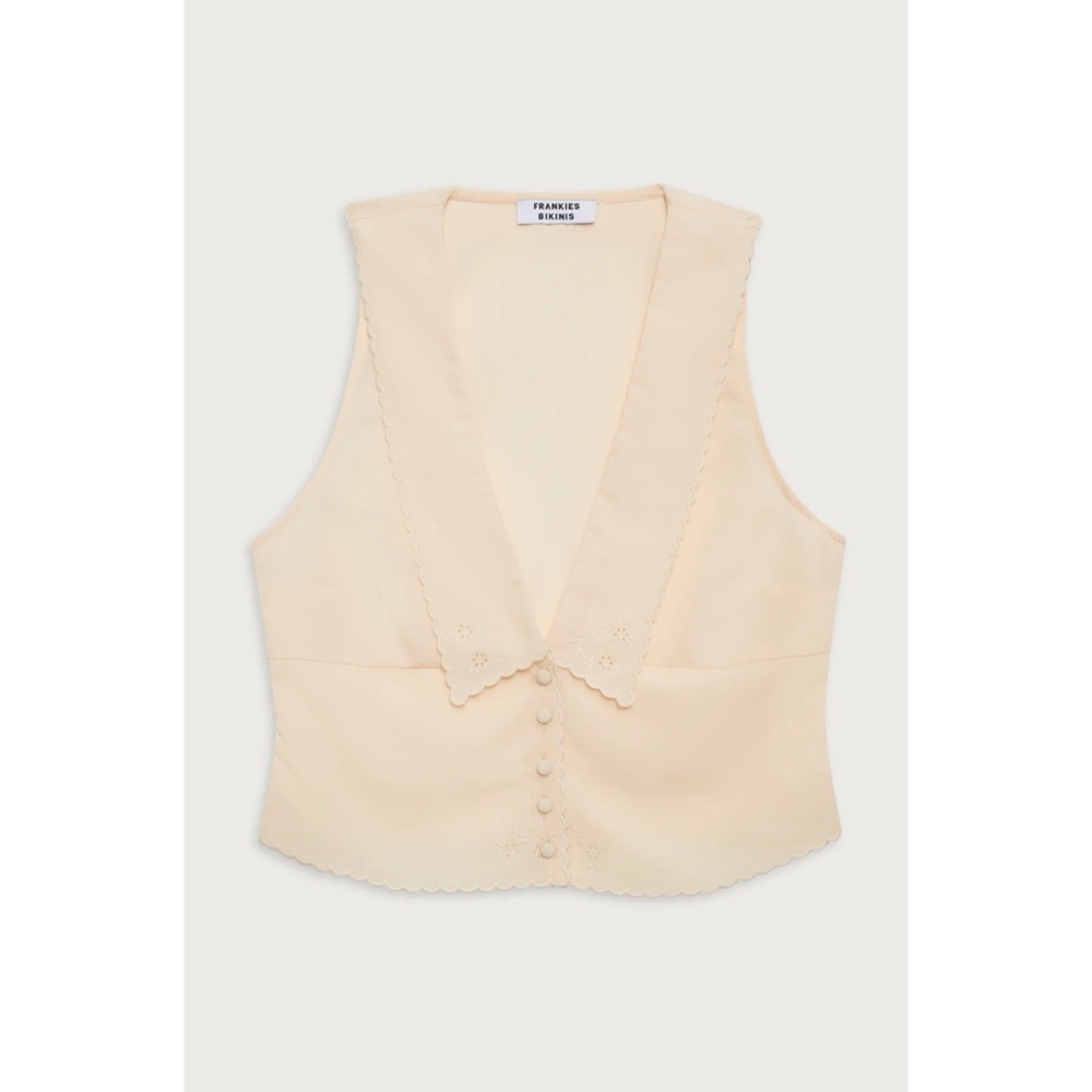 Frankie's Cream Button-Up Priscilla Top